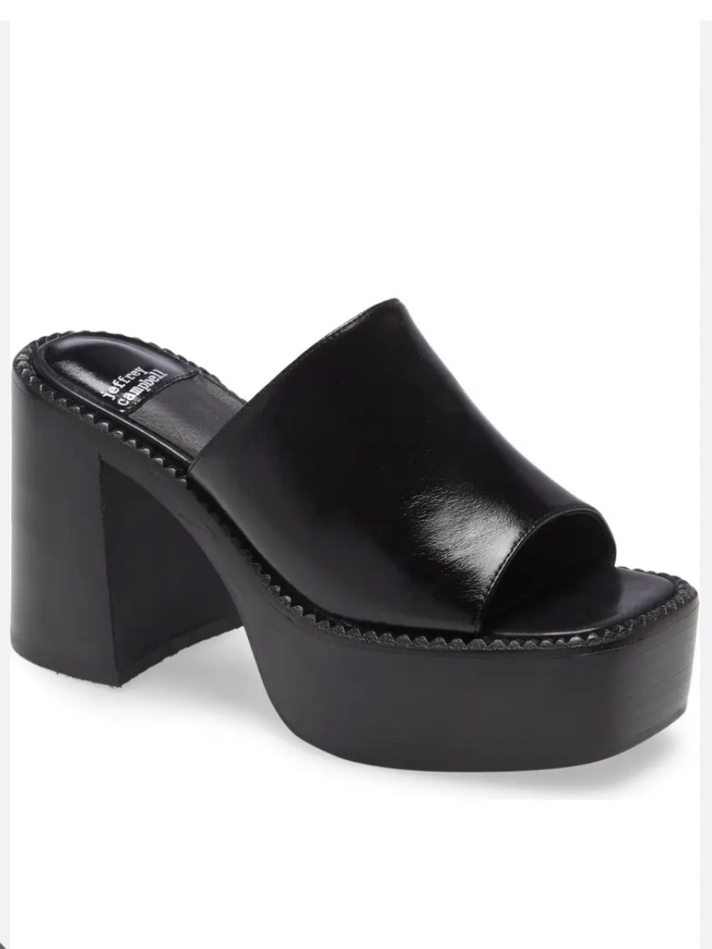 Jeffrey Campbell Women's Concert Platform High Block Heel Slide Sandals